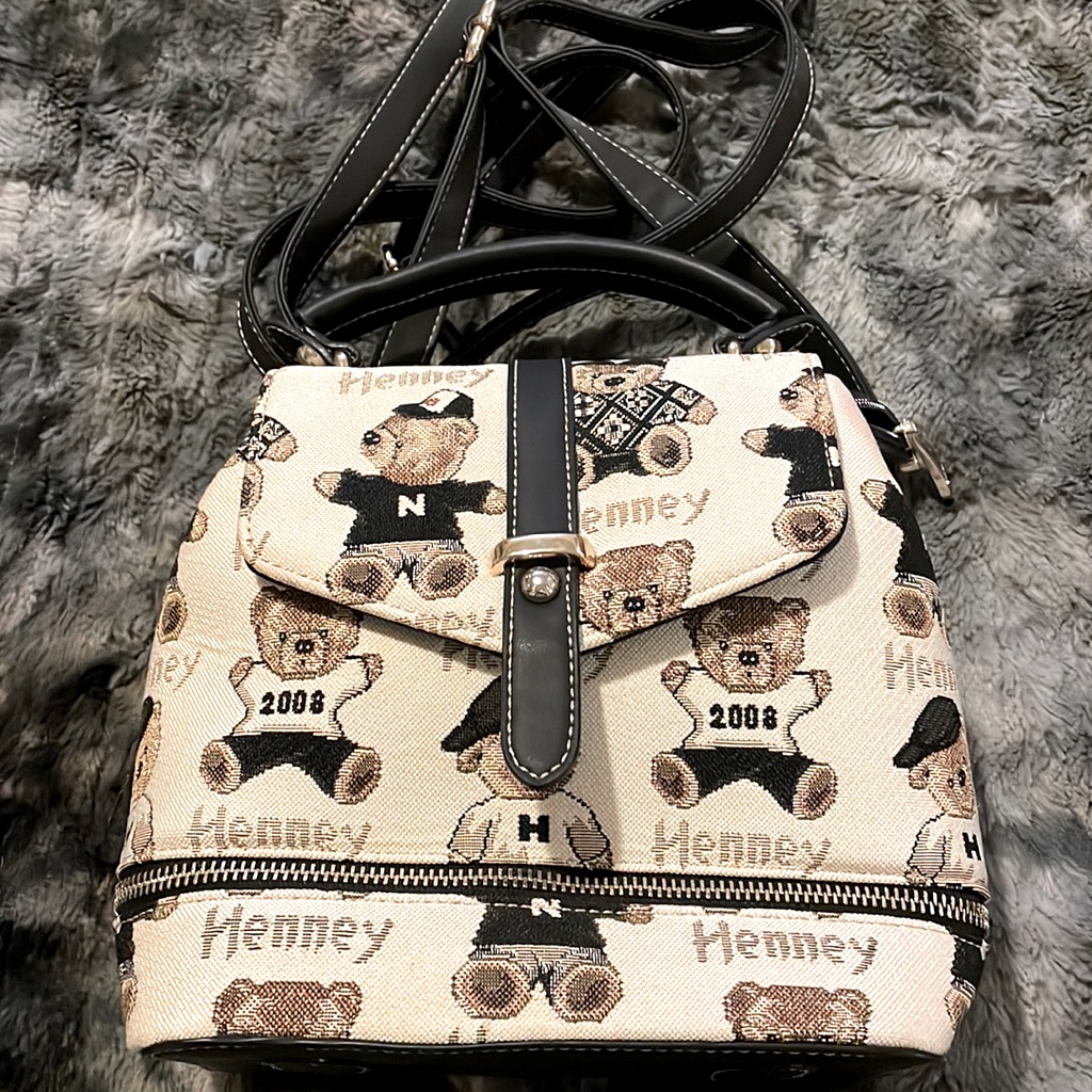 Canvas Bears Mini Backpack